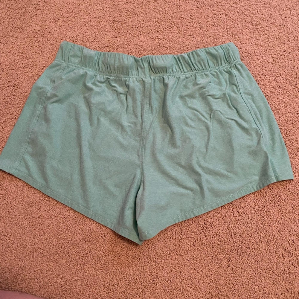 POCKETS! Women’s BLUE Drawstring Shorts Size L - Picture 2 of 8